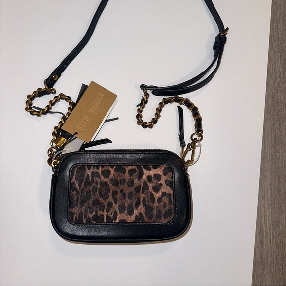 Steve Madden Leopard Print Crossbody Bag with Gold Accents - Picture 5 of 6